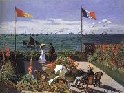 Claude Monet Garden at Sinte-Adresse oil painting reproduction